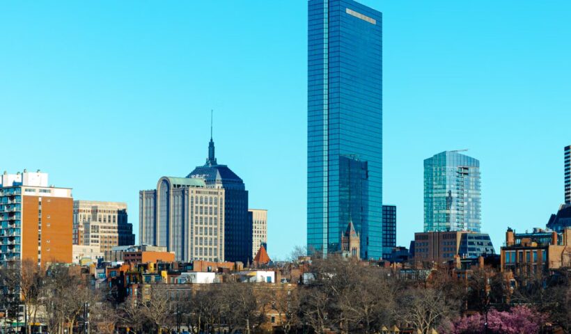 Boston skyline with the John Hancock Tower